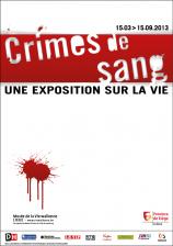 Affiche de l'exposition 'Crimes de sang'