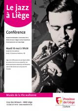 Affiche de la conférence 'Le jazz à Liège' 