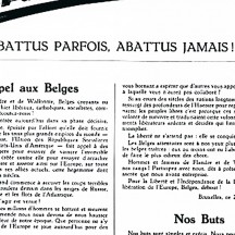 1941, 1er numéro de la Voix des Belges