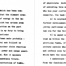 Lettre Einstein-Szilárd à E. D. Roosevelt, en 1939