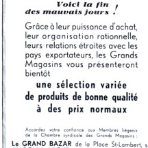 Werbung, die nach der Befreiung in La Meuse