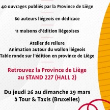 La Province de Liège à la Foire du Livre de Bruxelles 2026