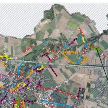 Stadt von Waremme - Verlauf der Straßenarbeiten - Ortho