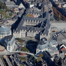 Vue aérienne du cœur de Liège