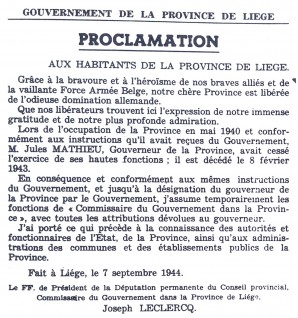La proclamation