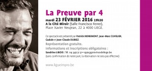 Spectacle d'Improvisation: "La Preuve par 4"