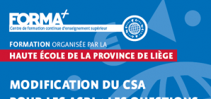 Formation: "Modification du CSA pour les ASBL: les questions qui fâchent!"