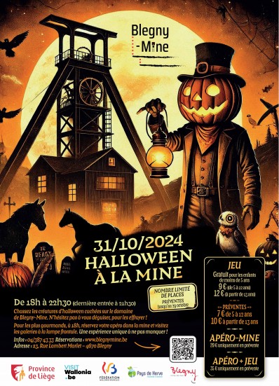 Jeu et apéro-mine d’Halloween à Blegny-Mine