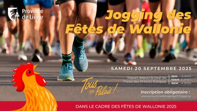 Tous au jogging des Fêtes de Wallonie : le samedi 20 septembre