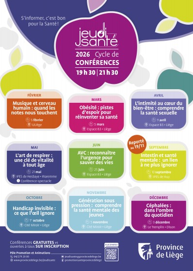 JeudiSanté : cycle de conférences 2026