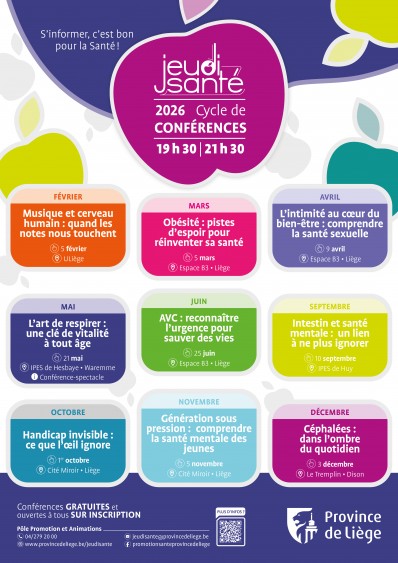JeudiSanté : cycle de conférences 2026