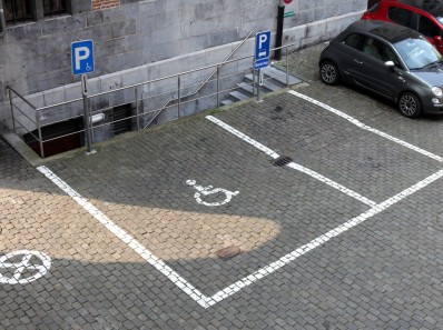 the disabled parking space