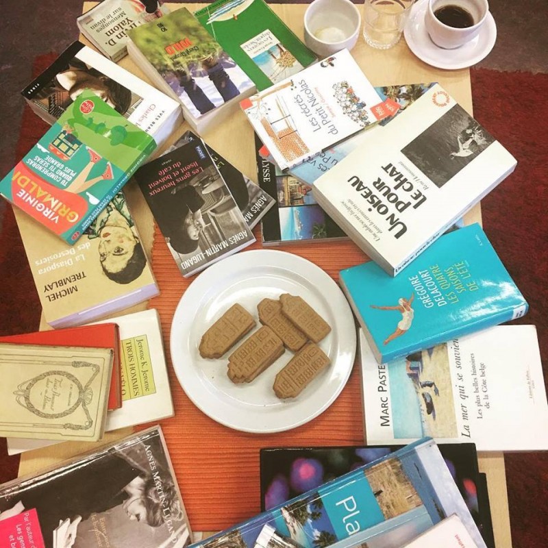 La pile de livres du dernier Café littéraire