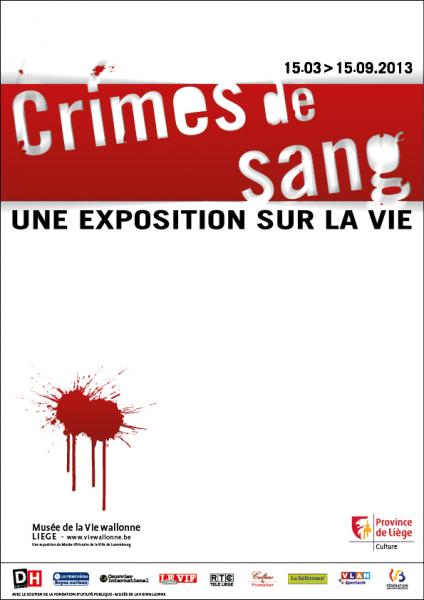 Affiche de l'exposition 'Crimes de sang'