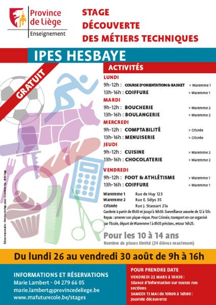 Stage d'été IPES Hesbaye