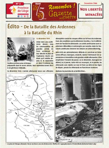 De la Bataille des Ardennes à la Bataille du Rhin (illustrations - Collection Hubert Laby)