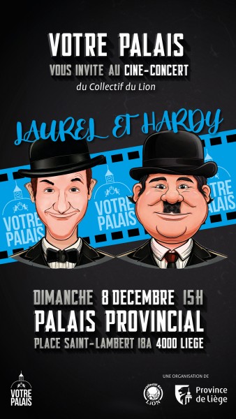 Ciné-concert Laurel et Hardy au Palais, dimanche 8 décembre